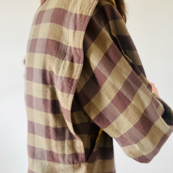 Cotton nutmeg and cocoa check jacket - Picture 6 of 7